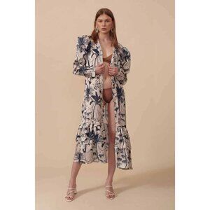 Lobo Rosa Safari  Tropical Print Kimono Women size M Medium ($400)